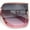 Pink - Pink Smoke, variant on Womens Squared Half Rim Exposed Lens Plastic Butterfly Fashion Sunglasses All Black