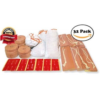 Cascadia Essentials 32 Pack Moth Repellent Cedar Blocks For