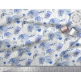 thumbnail image 2 of Soimoi Cotton Jersey Fabric Leaves & Camellias Floral Print Sewing Fabric Yard 58 Inch Wide, 2 of 3