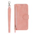 thumbnail image 2 of For Iphone 15 Pro Max Oil Skin Zipper Wallet Leather Phone Case(Pink),iPhone 16, 2 of 6