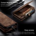 thumbnail image 4 of Samsung Note 20 Ultra Leather Wallet Detachable Zipper Case 11 Card Slots Holder Note 20 Ultra Flip Magnetic case Handle Wrist Strap Shockproof Pocket Handbag for Man Woman (Brown), 4 of 7