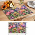 thumbnail image 6 of Country Floral Art Placemats Set of 1, Watercolor Colorful Flowers Plant Non-Slip Place Mats Washable Table Mats for Kitchen Dining Table Decorations Indoor/Outdoor, 6 of 9