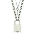 thumbnail image 3 of Stainless Steel Chain Necklace Lock Key Pendant Necklace Couple Padlock Necklace, 3 of 7
