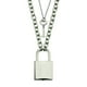 thumbnail image 1 of Collar de cadena de acero inoxidable, collar con colgante de llave, collar con candado para pareja, 1 of 8