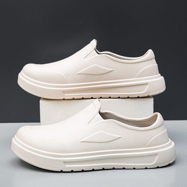 Zapatos hombres eva chef cómodo caminando sin deslizamiento para la cocina (40) beige
