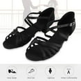 thumbnail image 4 of Zapatos de baile latino negros suaves y cómodos para niñas, talla 31, 4 of 8