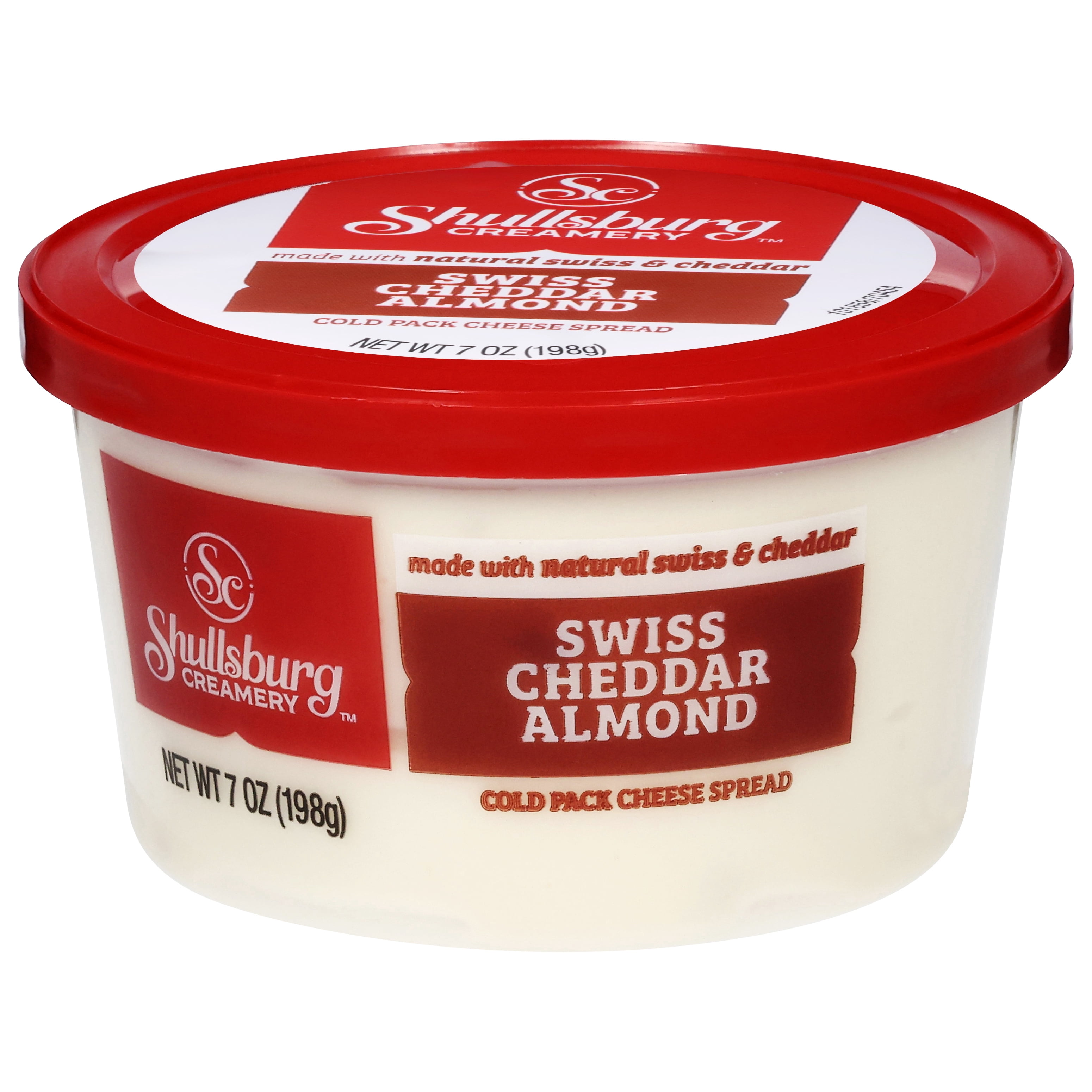Shullsburg Creamery Swiss Almond Spreadable Cheese Spread, 7 oz, Tub, Refrigerated