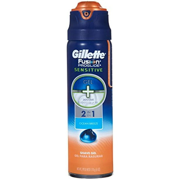 Gillette Fusion ProGlide Sensible 2 en 1 Gel à Raser, Brise de l'Océan Brise de l'Océan