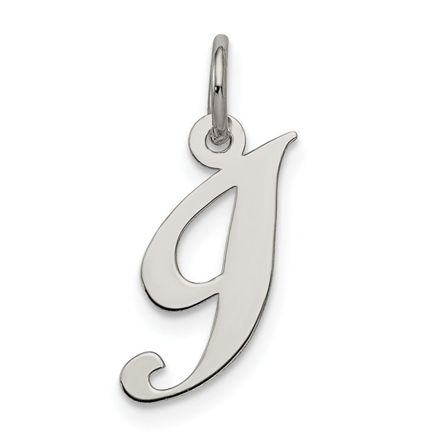 925 Sterling Silver Dainty Letter I Initial Name Monogram Necklace Charm Pendant