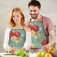 thumbnail image 5 of Pioneer Flower Floral Print Pattern Apron-Garden Aprons for Women with Pockets-Cotton Linen Waterproof Kitchen Cooking Gardening Aprons Adjustable for Kitchen,Cooking,BBQ and Salon 33x27 Inch, 5 of 7