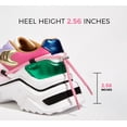 thumbnail image 4 of LUCKY STEP Fashion Colorblock Chunky Sneakers Retro Dad Casual Shoes,Purple&Fushia,Womens, 4 of 10
