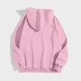 thumbnail image 5 of Kaemgyyd Hoodies for Women Classic Casual Long Sleeve Solid Color Pullover Loose Drawstring Sweatshirts with Pocket, 5 of 5
