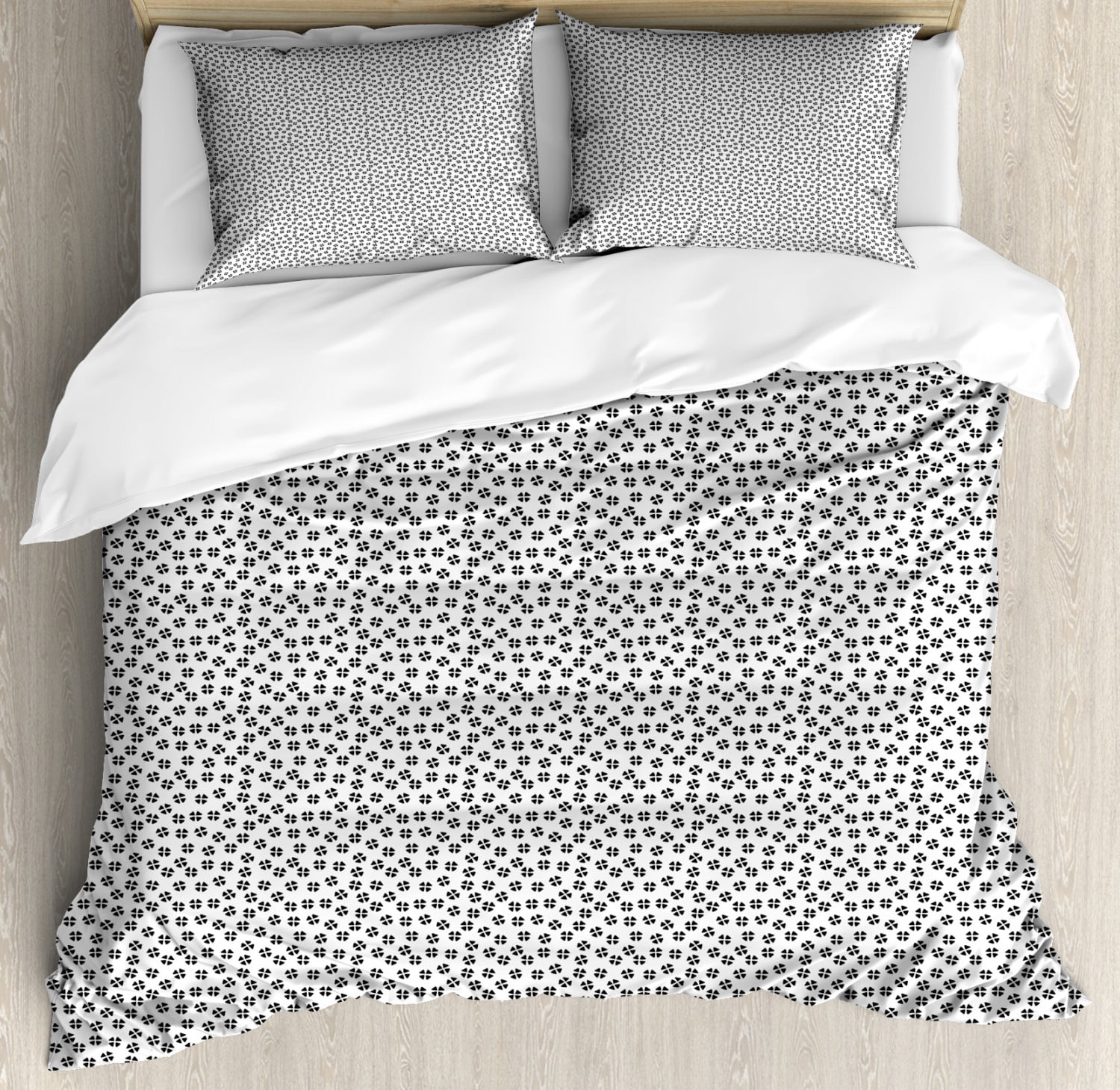 Shamrock Pattern Print Duvet Cover Bedding Set