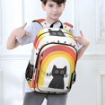 thumbnail image 6 of FORMRS School Backpack 17" Student Travel Bag with Laptop Compartment, Black Cat Rainbow, 6 of 7
