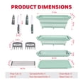 thumbnail image 5 of Feasto 9-Piece Multifunctional Collapsible BBQ Prep Tub | Grill Station with Cutting Board, Knives, Meat Claws for Camping, RV & Kitchen, 5 of 9
