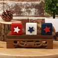 thumbnail image 2 of SLYNSHome 4th of July Decorations Red White Blue Layered Tray Ornament Independence Day America Flag Stars Patriotic Accessories for Home Office, 2 of 7