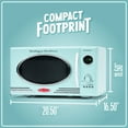 thumbnail image 5 of Nostalgia Retro 0.9 Cu. ft. 800-Watt Countertop Microwave Oven, Aqua, 5 of 6