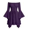 thumbnail image 2 of Renaissance Costume Women Pirate Outfit Ren Fairy Dress Bell Sleeve Halloween Costumes, 2 of 10