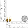 thumbnail image 4 of Gem Stone King 6.00 Ct Oval Whiskey Quartz 18K Yellow Gold Plated Silver Earrings, 4 of 5