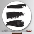 thumbnail image 3 of Designart 'Black and White Geometric Company II' Geometric Metal Circle Wall Art, 3 of 3