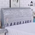 thumbnail image 2 of Stretchable Headboard Covers Dustproof Thickened Full Coverage Bed Head Covers(Purple A 2M), 2 of 2
