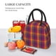 thumbnail image 5 of Balery Orange and Purple Plaid Bolsa de Almuerzo para Mujeres, Caja de Almuerzo, Bolsa de Almuerzo Pequeña Impermeable, Tote de Almuerzo Reutilizable con Gran Capacidad, 5 of 6