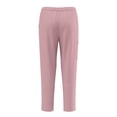 thumbnail image 4 of WTOBBY Women's Quick-Dry V-Neck Scrubs Set with Pockets, Short Sleeve Top and Long Pants, Solid Color Nursing Uniform, Medical Workwear for Caregivers,Pink XL, 4 of 7
