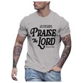 thumbnail image 2 of Jesus Shirts for Men Christian Religious Praise T Shirts Short Sleeve Graphic Tees Light Gray XL, 2 of 5
