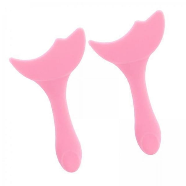 4x Plantillas De Delineador De Ojos Reutilizables Plantilla De Silicona Asistente Lavable Rosa 2 Piezas