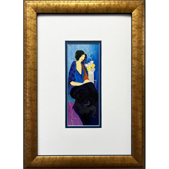 Itzchak TARKAY "Lady in Blue" Custom Framed Print JUDAICA Israel Generic