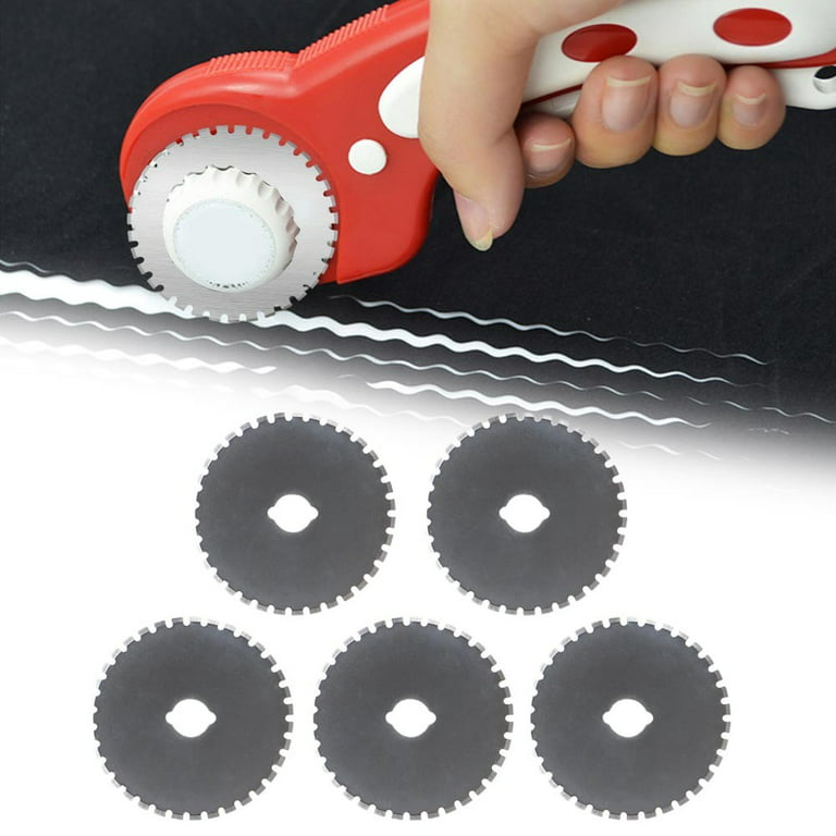 Dafa 45mm Skip Blades for Rotary Cutters, 2 Perforating Rotary Cutter Blades  Per Pack, Fits Most