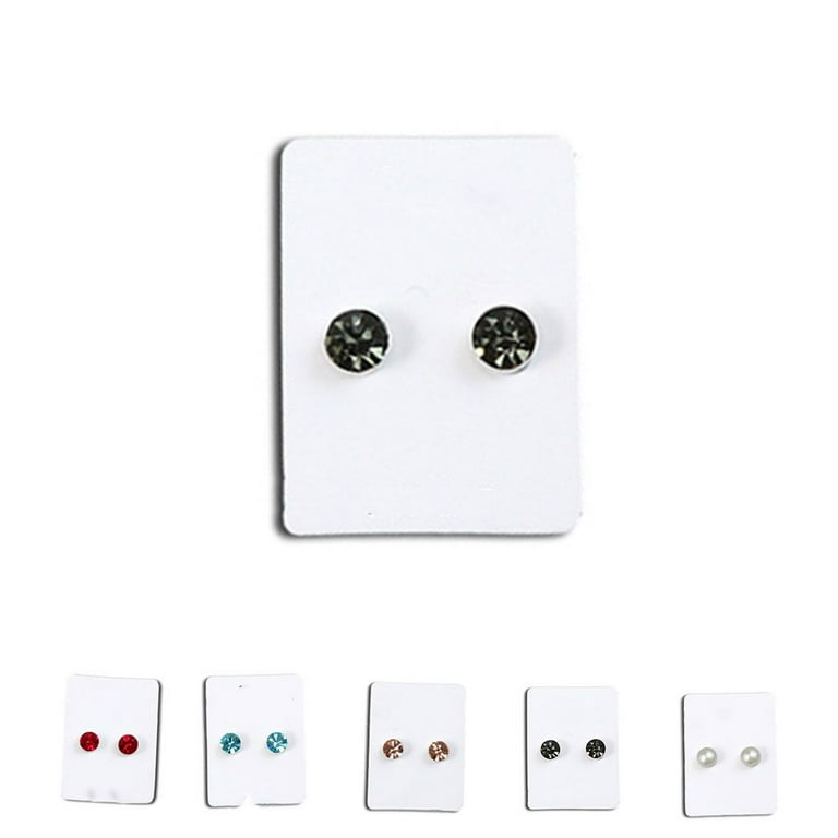 5 Pair Crystal Non Piercing Clip on Magnetic Ear Studs Mens Womens Magnet Fake Earrings