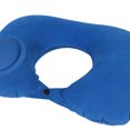 thumbnail image 2 of Almohada En Forma De U Cojín De Cuello De Avión Inflable De Aire De Prensa De Almohada De Viaje En Forma De U (Azul), 2 of 4