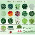 thumbnail image 4 of 3D Beaded Green Plant DIY Kit, Beads Small Craft Supply Pack without Pot, 3D DIY Bead Kit with Beading Thread and Storage Case for Tabletop Home Decor, 4 of 7