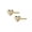 Gold, variant on 925 Sterling Silver Tiny Heart CZ Stud Earrings A1402-Silver