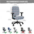thumbnail image 5 of SCRAWLGOD Pineapple Monstera Elastic Computer Chair Slipcover with Armrest Protector Set of 4 Easy to Remove Desk Chair Cover Dustproof Universal Swivel Chair Covers, 5 of 7
