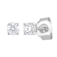 thumbnail image 3 of Unique Moments 1/4 Ct Round Lab Grown Diamond Stud Earrings in 10K White Gold for Women (J-SI-I1), 3 of 10