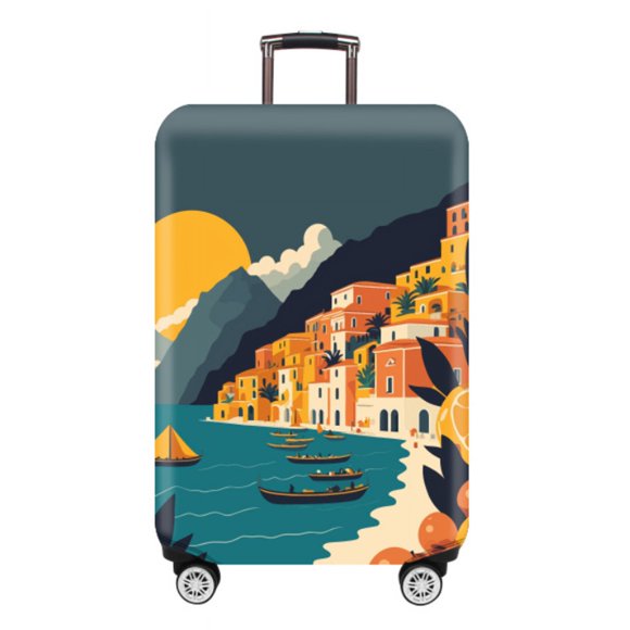 Luggage Cover Stretch Fabric Suitcase Protector Baggage Dust Case Cover Suitable for18-32 Inch Suitcase Case Travel Organizer romantic city L