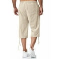 thumbnail image 6 of Riforla Mens Solid Color Casual Pants Japanese Sports Slim Pants Feet Beige L, 6 of 6
