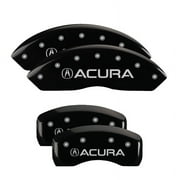 MGP 4 Caliper Covers Engraved Front & Rear Acura Black finish silver ch Fits select: 2006 ACURA 3.2TL, 2004-2005 ACURA TL