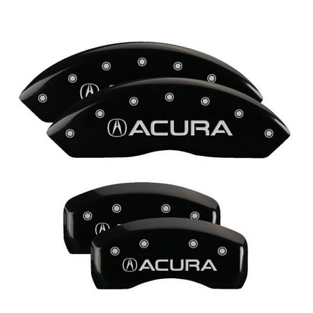 MGP 4 Caliper Covers Engraved Front & Rear Acura Black finish silver ch Fits select: 2006 ACURA 3.2TL, 2004-2005 ACURA TL