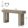 thumbnail image 4 of Tribesigns 63-Inch Farmhouse Console Table, Wooden Sofa Table Behind The Couch, Rectangular Entryway Table for Entrance, Hallway, Living Room (Gray), 4 of 7