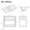 thumbnail image 5 of Pierre 36 Single, Open Shelf, Gold Metal Frame Bathroom Vanity, 5 of 12