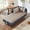 Blue&Gray, variant on Aukfa 65" Storage Chaise Lounge Indoor Leather Sofa for Living Room Bedroom, Wooden Legs, 2 Pillows, Blue & Beige