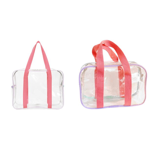 Aseo Transparente PVC Cosméticos Transporte Portátil para Artículos Tocador (L)