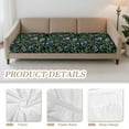 thumbnail image 5 of TSOVTHRID Vintage Leaf Black Print Stretch Sofa Cover Slipcover Couch Covers for 3 Cushion Couches Water Resistant Sofa Furniture Protector with Elastic Bottom for Pets, 24x24 Inch, 5 of 7