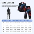 thumbnail image 4 of Fotbe Colorful Betta Fish Pijama de Hombre con Estampado de Manga Larga, Conjunto de 2 Piezas, Ropa de Dormir Suave y Cómoda con Bolsillos-Large, 4 of 7