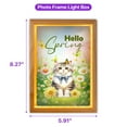 thumbnail image 5 of Manx Hello Spring Time Flower Floral Nature Acrylic Plaque with Wood Photo Frame Box Cat Lover Kitten Owner Gifts Light Box - 02031, 5 of 5