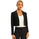 thumbnail image 1 of Chaqueta de Manga Larga para Mujer Blazer Corto con Solapa para Negocios Negro M, 1 of 6