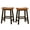 Walnut/Black, variant on GDF Studio Glouser Farmhouse Wooded 24 Inch Backless Saddle Counter Stools, Set of 2, Black